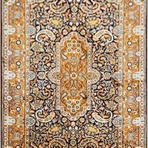 Hand-Knotted-Kashmiri-Silk-Rug-1